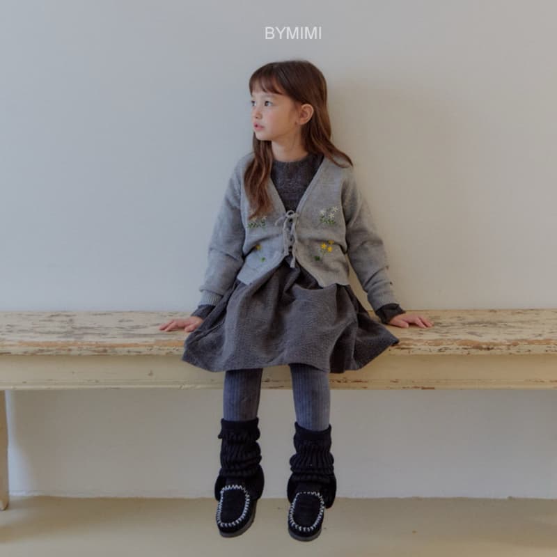 Bymimi - Korean Children Fashion - #kidzfashiontrend - Wildflower Embroidery Cardigan - 2