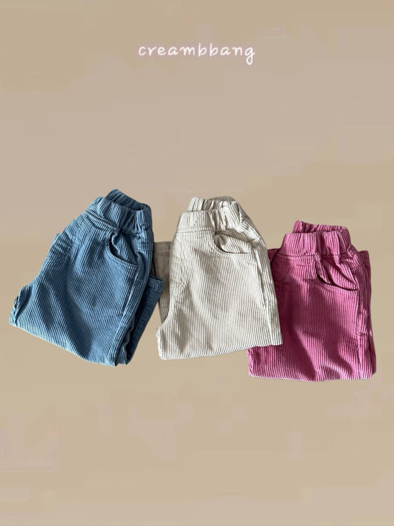 Cream Bbang - Korean Children Fashion - #childofig - Classic Corduroy Wide Pants - 12