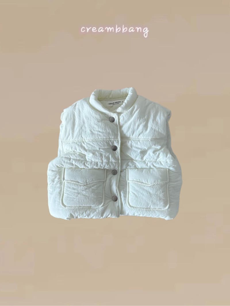 Cream Bbang - Korean Children Fashion - #designkidswear - Light Warm Padding Vest - 4