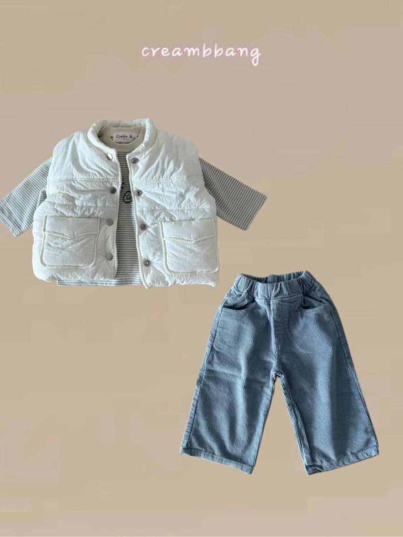 Cream Bbang - Korean Children Fashion - #kidsstore - Light Warm Padding Vest - 7