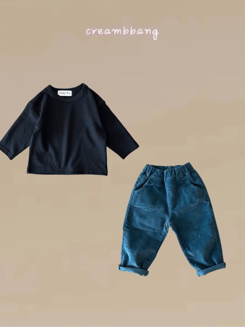 Cream Bbang - Korean Children Fashion - #stylishchildhood - Fleece Washing Tee - 9