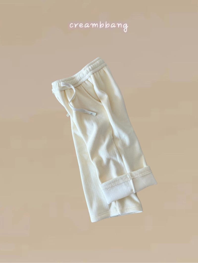 Cream Bbang - Korean Children Fashion - #todddlerfashion - Bonding Ribbed Pants - 8