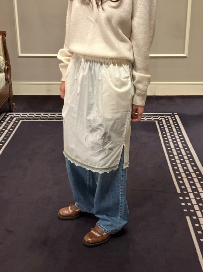 Dailyjud - Korean Women Fashion - #momslook - Glen Flocking Skirt - 2