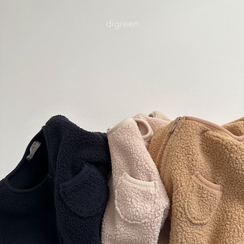 Digreen - Korean Children Fashion - #littlefashionista - Teddy Zip-up - 3