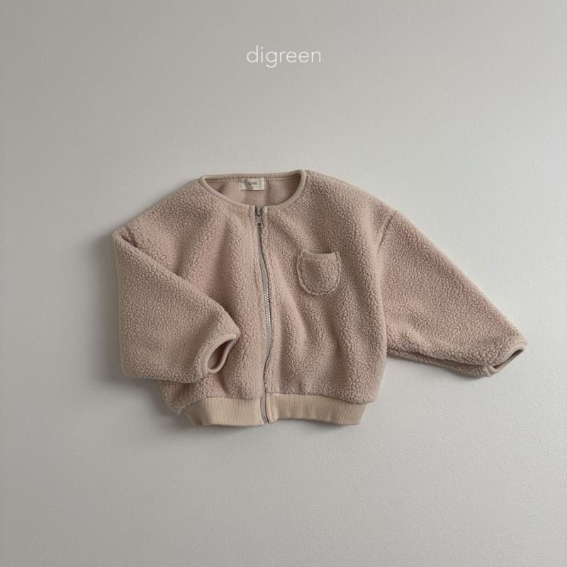 Digreen - Korean Children Fashion - #littlefashionista - Teddy Zip-up - 4
