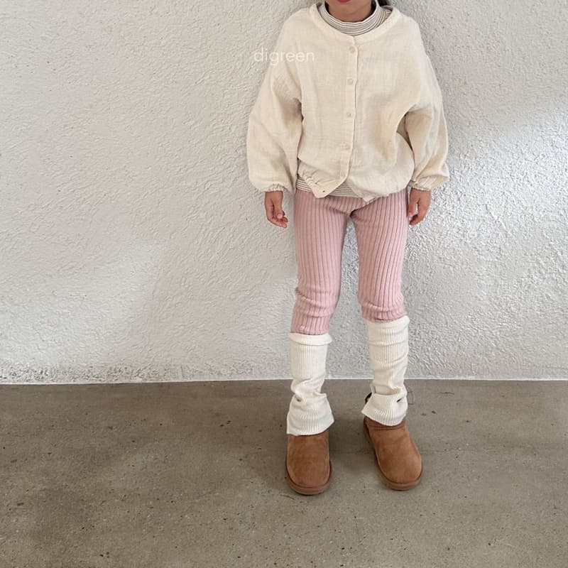 Digreen - Korean Children Fashion - #prettylittlegirls - Ribbed Leggings - 9