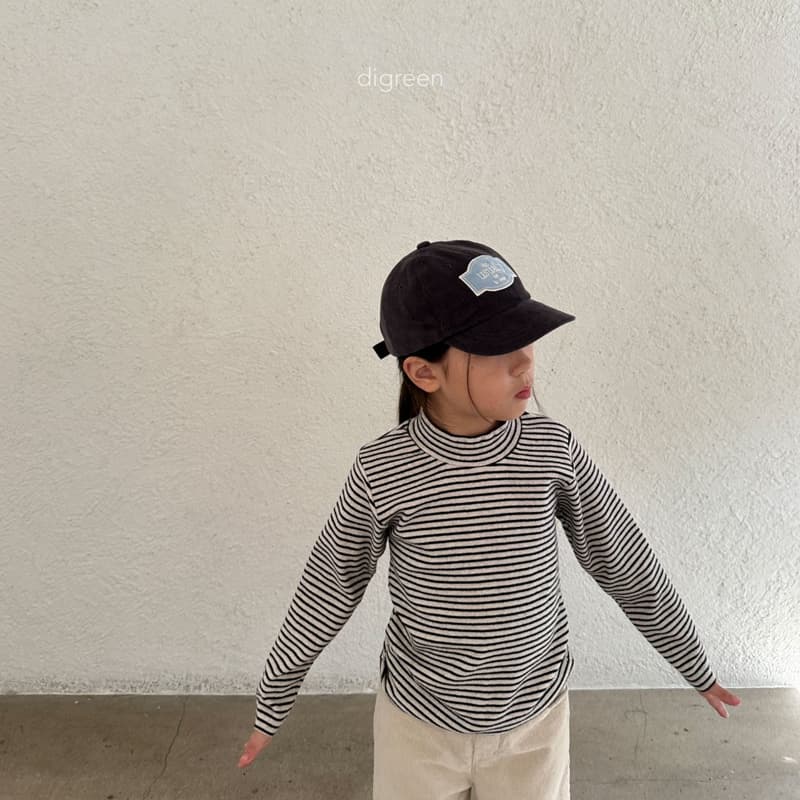 Digreen - Korean Children Fashion - #stylishchildhood - Flip Mock Neck Tee - 7