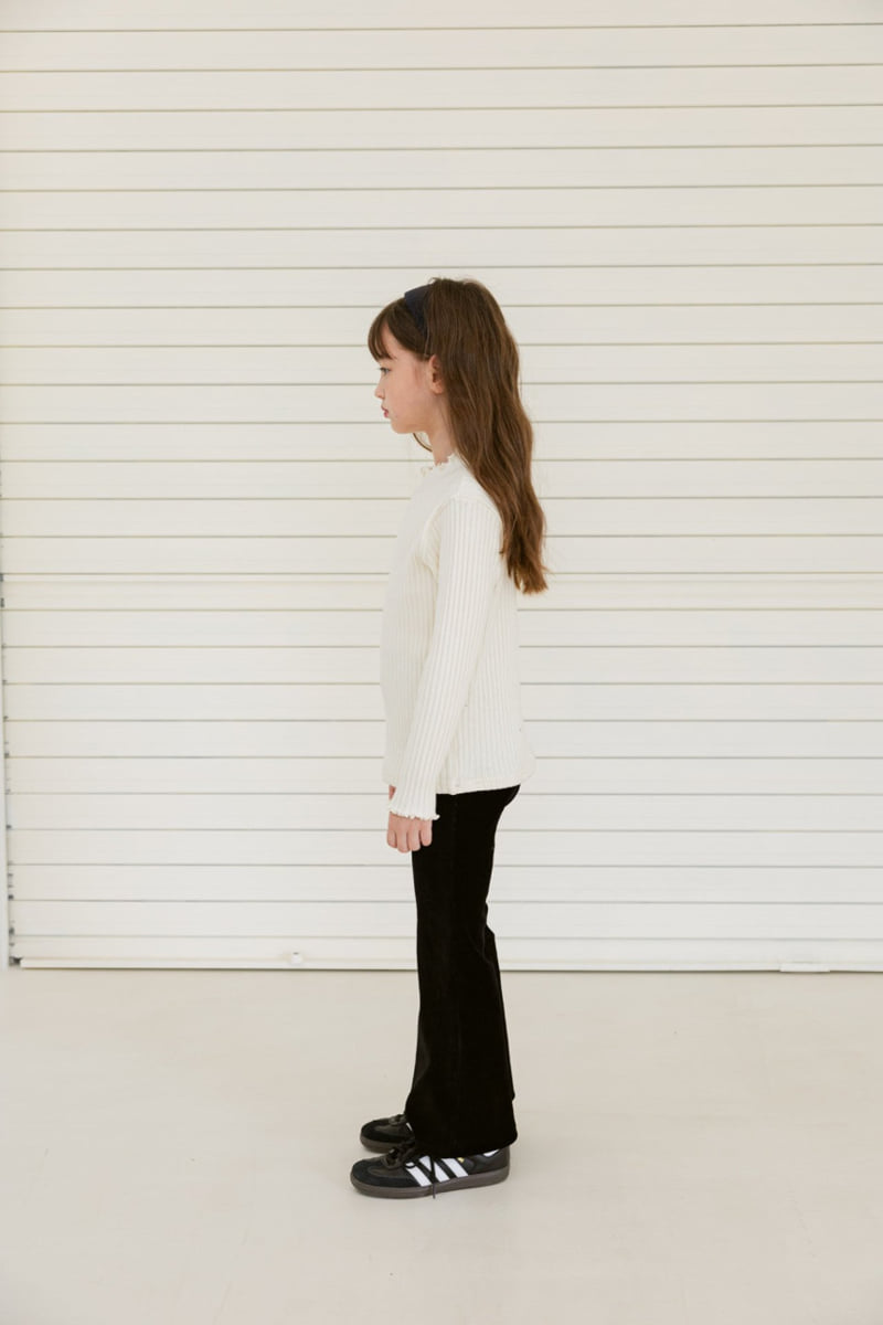 Dore Dore - Korean Children Fashion - #discoveringself - Mock Neck Brushed Tee - 3