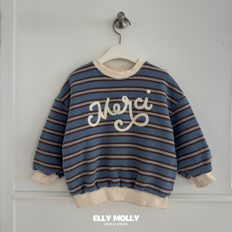 Ellymolly - Korean Children Fashion - #fashionkids - Merci Stripe Sweatshirts - 3