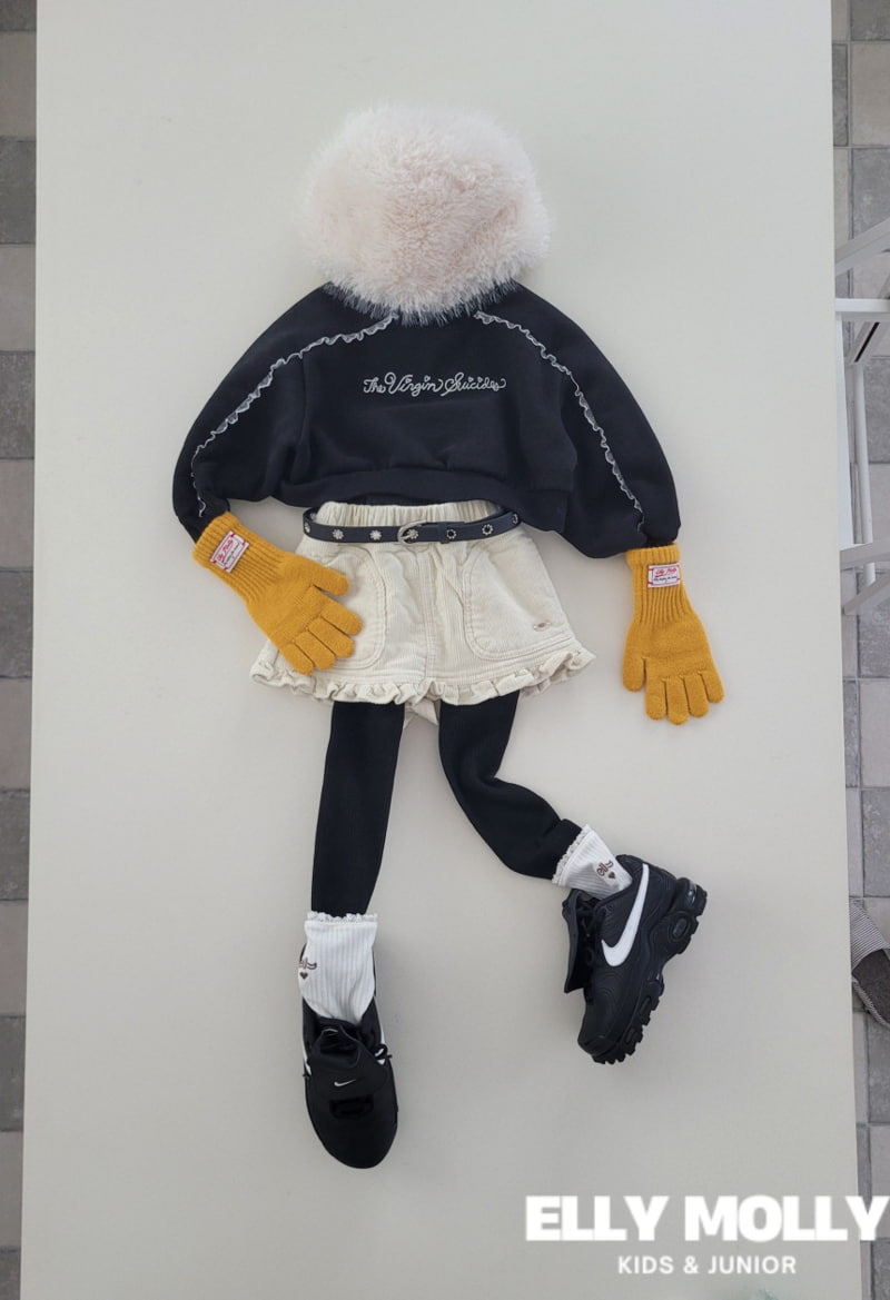 Ellymolly - Korean Children Fashion - #littlefashionista - Lace Crop Sweatshirts - 10
