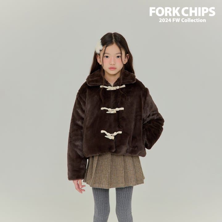 Fork Chips - Korean Children Fashion - #kidzfashiontrend - Cream Winter Coat - 4