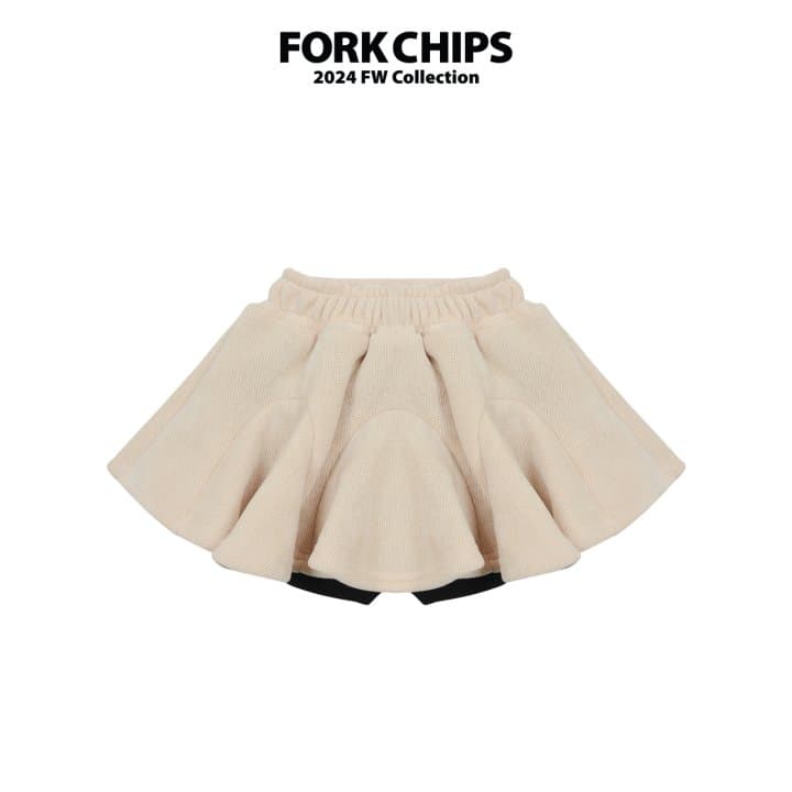 Fork Chips - Korean Children Fashion - #discoveringself - Snow Hul Skirt - 2