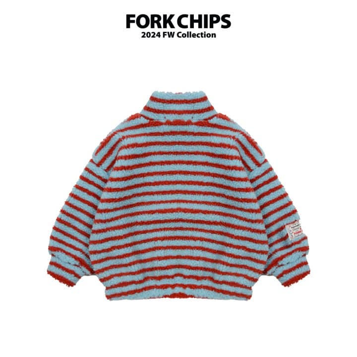 Fork Chips - Korean Children Fashion - #kidsshorts - Patch Dumble Half Zip-up - 10