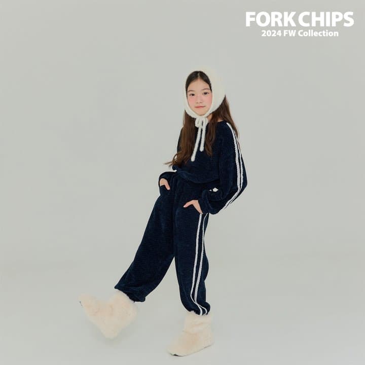 Fork Chips - Korean Children Fashion - #magicofchildhood - Honey Banding Sweatshirt - 12