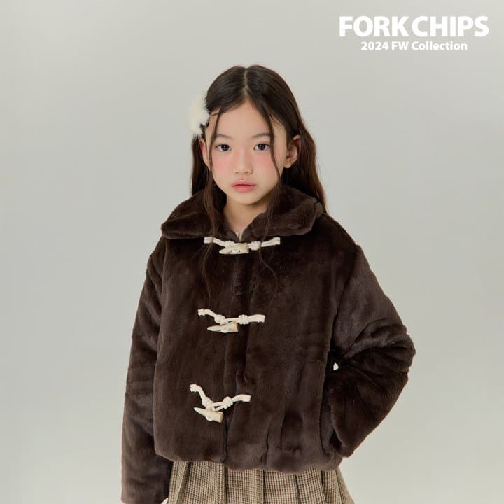 Fork Chips - Korean Children Fashion - #minifashionista - Cream Winter Coat - 7