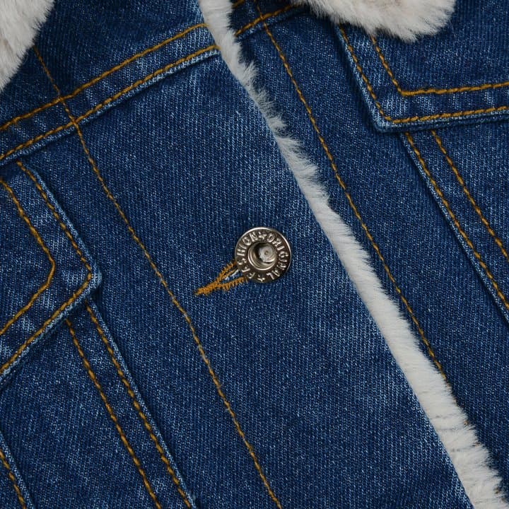 Fork Chips - Korean Children Fashion - #magicofchildhood - Nikki Winter Denim Jacket - 4