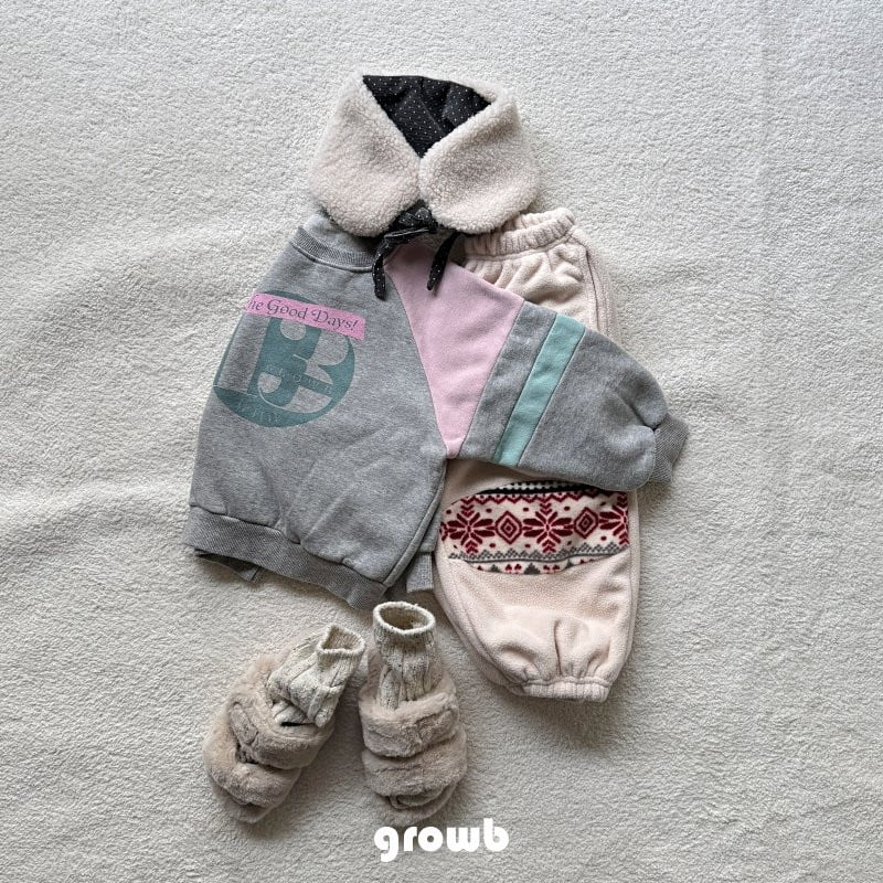 Grow B - Korean Children Fashion - #prettylittlegirls - Cream Jogger Pants - 8