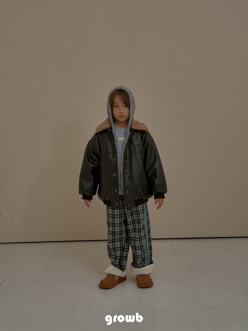 Grow B - Korean Children Fashion - #prettylittlegirls - French Leather Jacket - 8