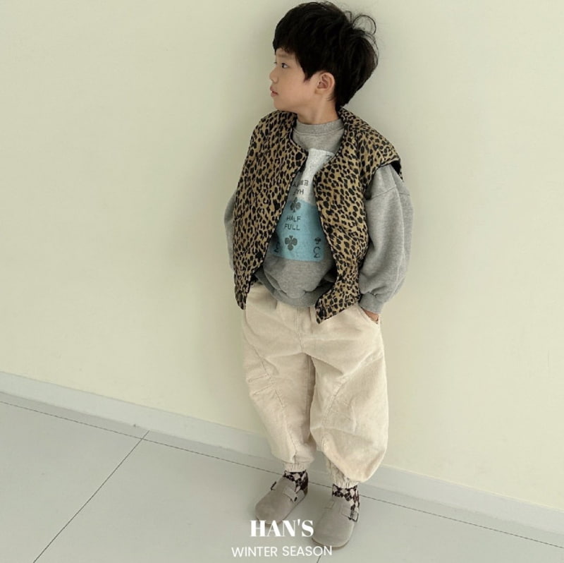 Han's - Korean Children Fashion - #childofig - Serr Leopard Quilting Vest - 8
