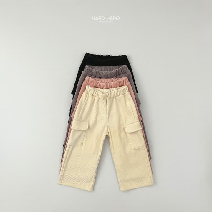 Haro Haro - Korean Children Fashion - #prettylittlegirls - Mink Rib Wide Cargo Pants - 4