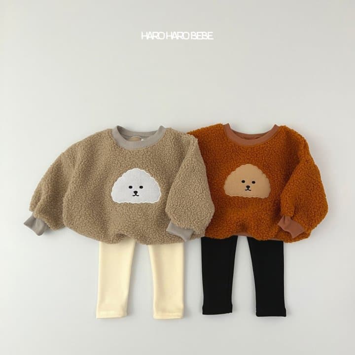 Haro Haro - Korean Children Fashion - #childrensboutique - Poodle Top Bottom Set - 4