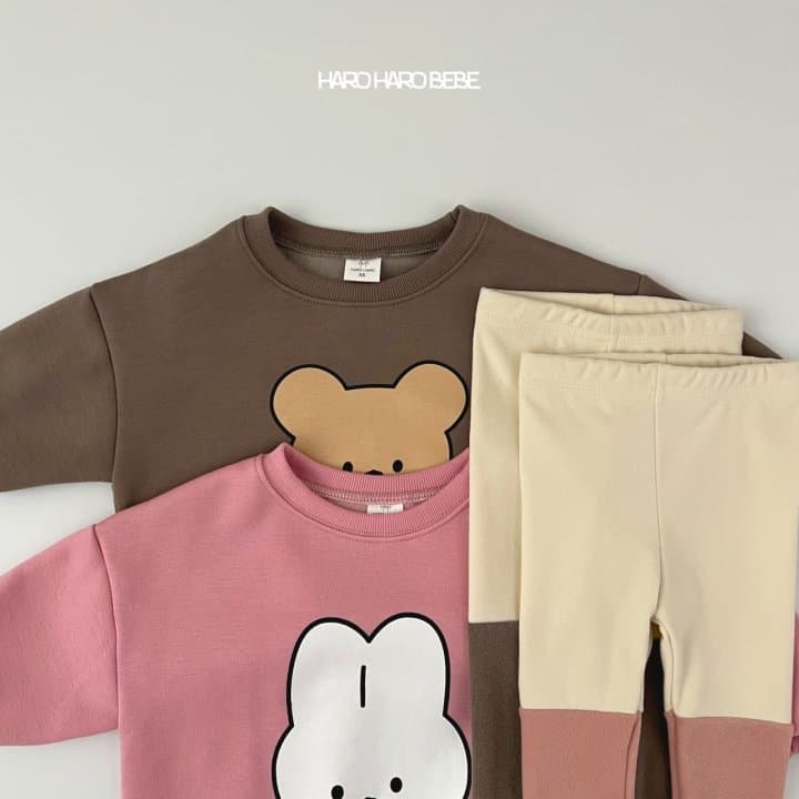 Haro Haro - Korean Children Fashion - #kidsshorts - Friend Fleece Top Bottom Set - 5