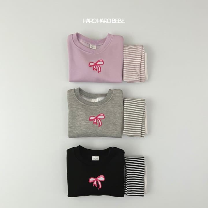 Haro Haro - Korean Children Fashion - #magicofchildhood - Ribbon Fleece Top Bottom Set - 9