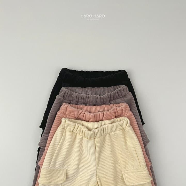 Haro Haro - Korean Children Fashion - #minifashionista - Mink Rib Wide Cargo Pants - 2