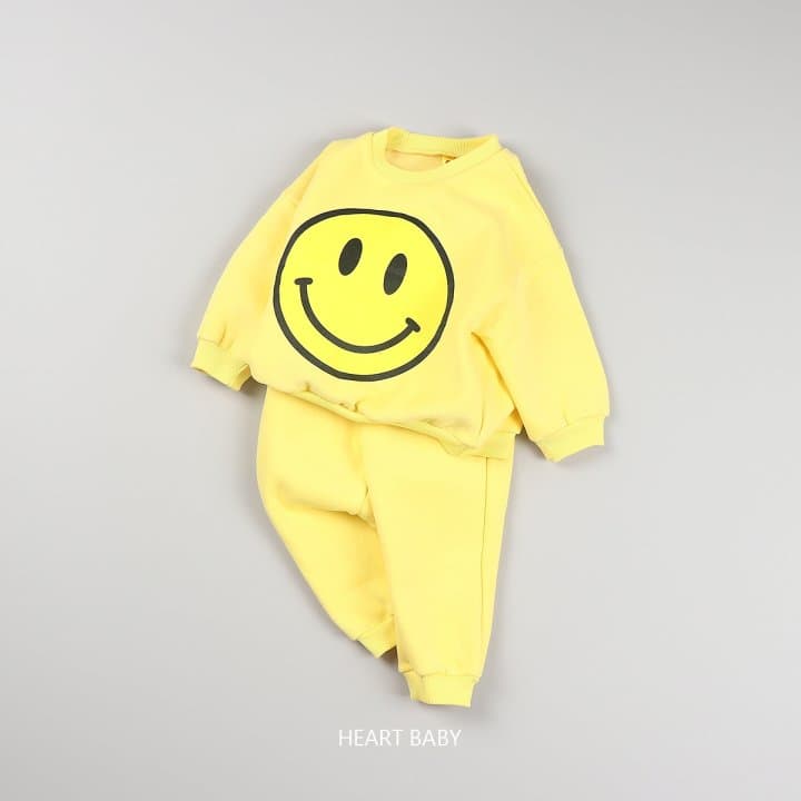 Heart Baby - Korean Children Fashion - #kidsstore - Smile Fleece Top Bottom Set - 7