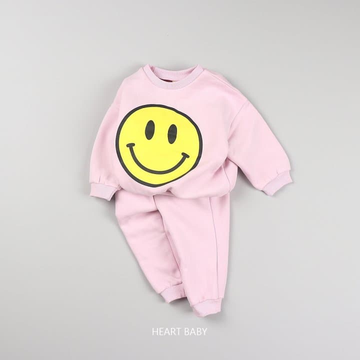 Heart Baby - Korean Children Fashion - #magicofchildhood - Smile Fleece Top Bottom Set - 11