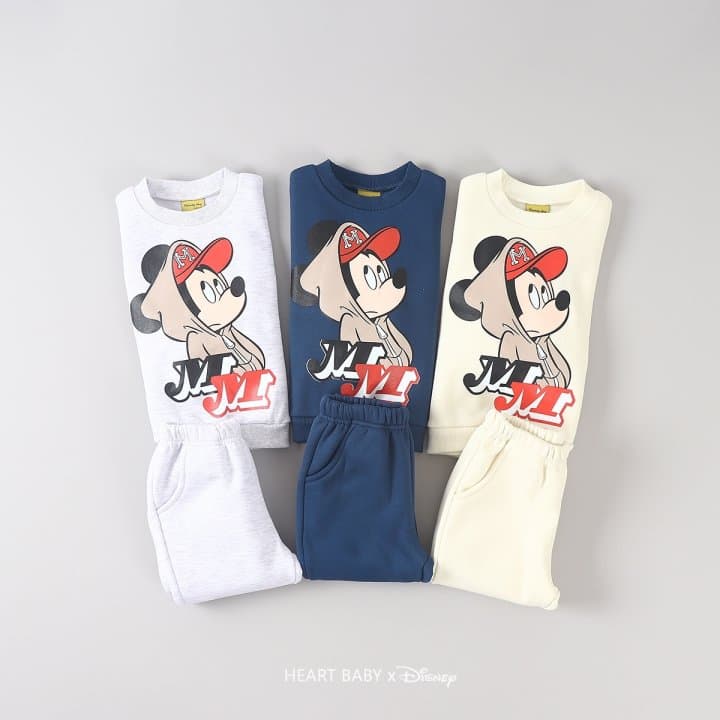 Heart Baby - Korean Children Fashion - #toddlerclothing - MM M Brushed Top Bottom Set - 2