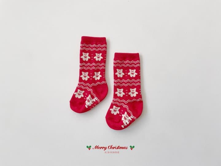 Hi Byebebe - Korean Baby Fashion - #babyootd - Bebe Christmas Socks (set of 3) - 4