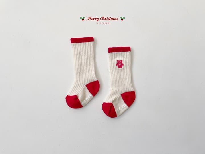Hi Byebebe - Korean Baby Fashion - #babywear - Bebe Christmas Socks (set of 3) - 6