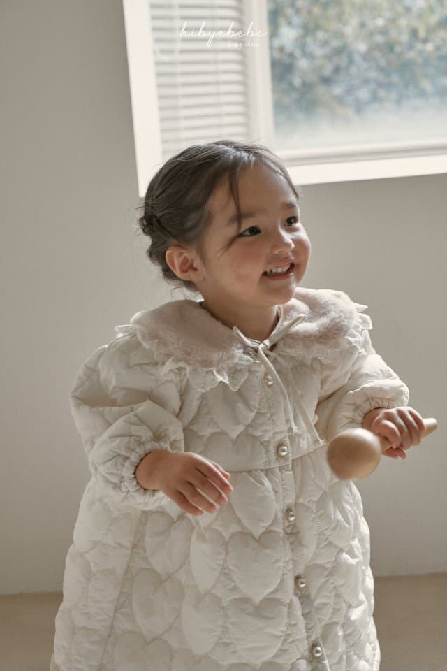 Hi Byebebe - Korean Children Fashion - #kidsshorts - Pure Heart Quilted Dress - 3