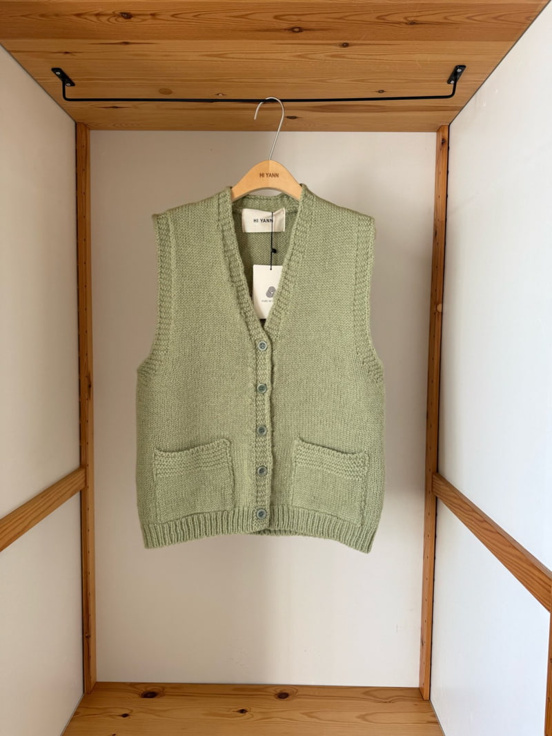 Hiyann - Korean Women Fashion - #romanticstyle - N Wool 100% Button Vest - 2