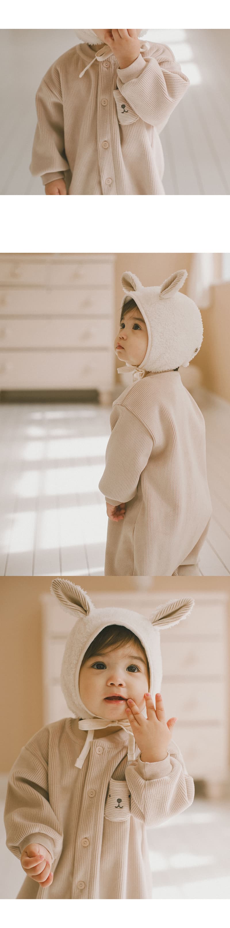 Kids Clara - Korean Baby Fashion - #babyboutiqueclothing - Thorya Double Velour Coveralls - 7