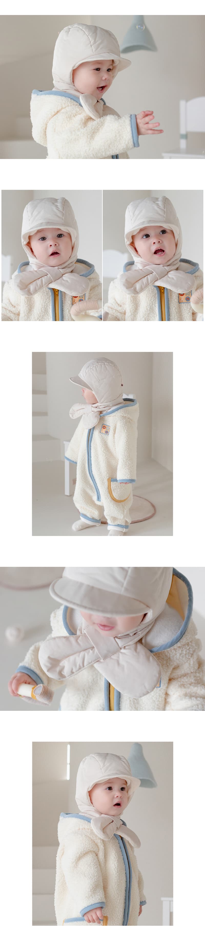 Kids Clara - Korean Baby Fashion - #babyclothing - Rine Padded Baby Balaclava - 4