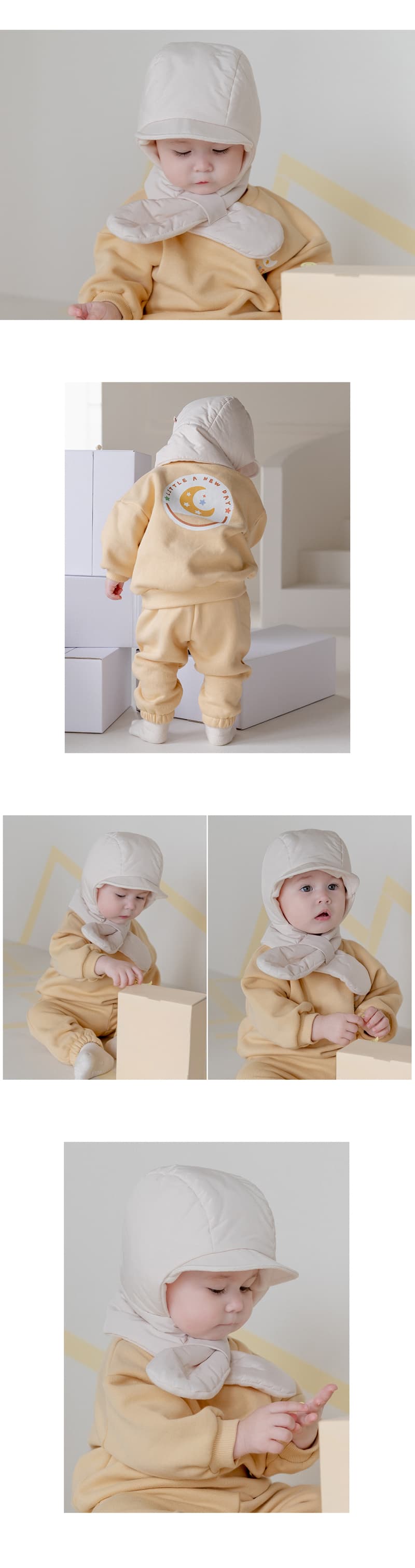 Kids Clara - Korean Baby Fashion - #babygirlfashion - Rine Padded Baby Balaclava - 6