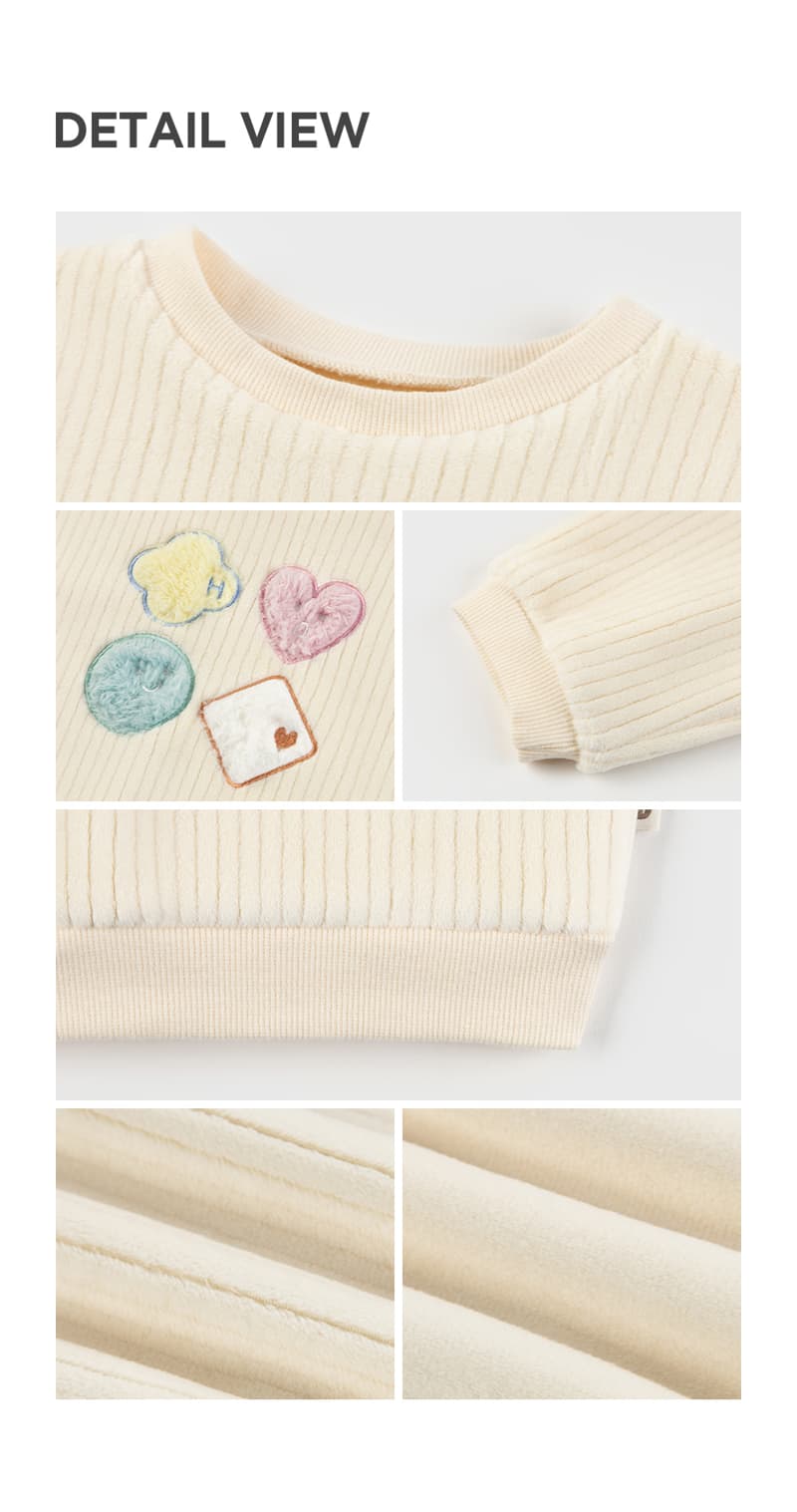 Kids Clara - Korean Baby Fashion - #babygirlfashion - Nico Double Velour Baby Sweatshirt - 9
