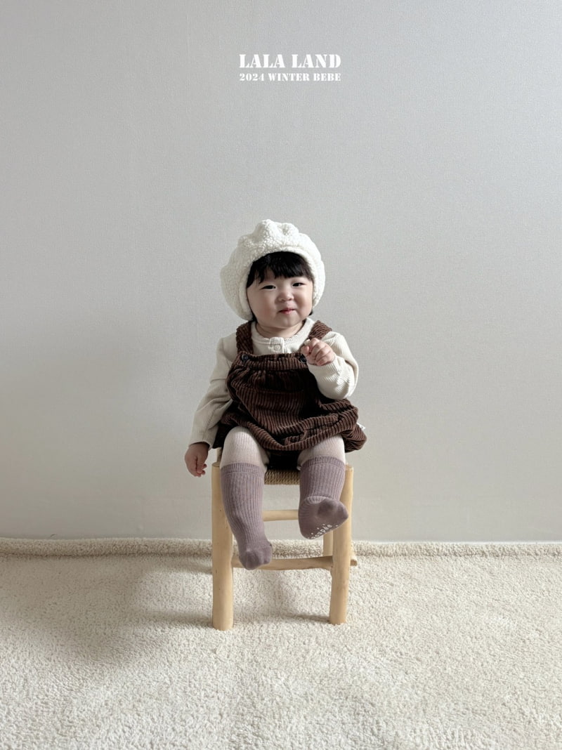 Lalaland - Korean Baby Fashion - #babylifestyle - Button Corduroy Suspender Bodysuit - 6