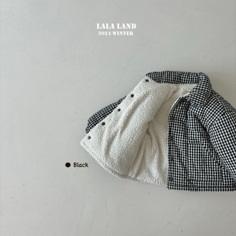 Lalaland - Korean Children Fashion - #designkidswear - Check Padded Jumper - 4