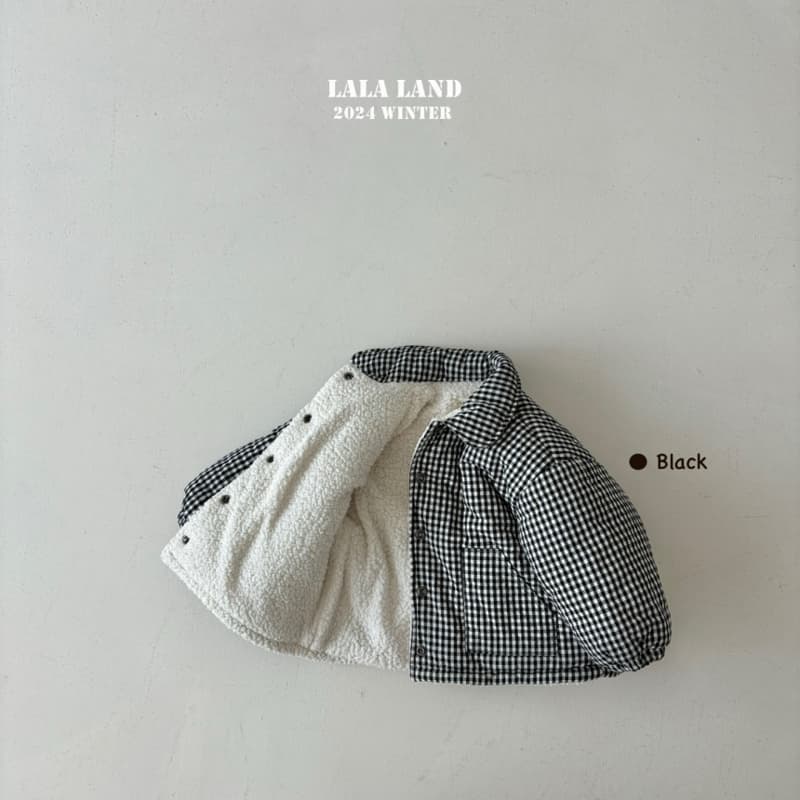 Lalaland - Korean Children Fashion - #fashionkids - Check Padded Jumper - 5