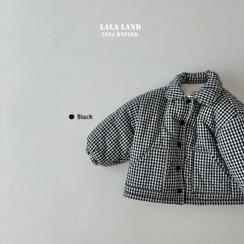 Lalaland - Korean Children Fashion - #kidsshorts - Check Padded Jumper - 6