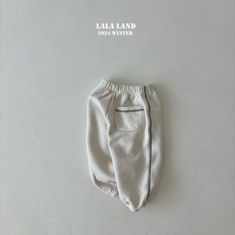 Lalaland - Korean Children Fashion - #magicofchildhood - Brushed Stitch Jogger Pants - 5