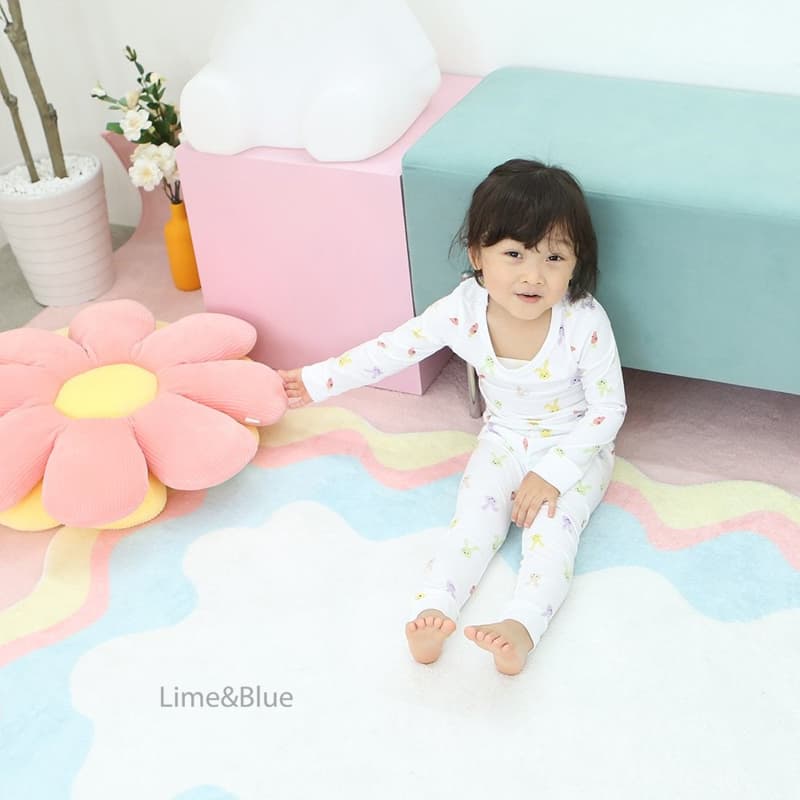 Lime & Blue - Korean Baby Fashion - #babyfever - Terry Dotted Set - 7