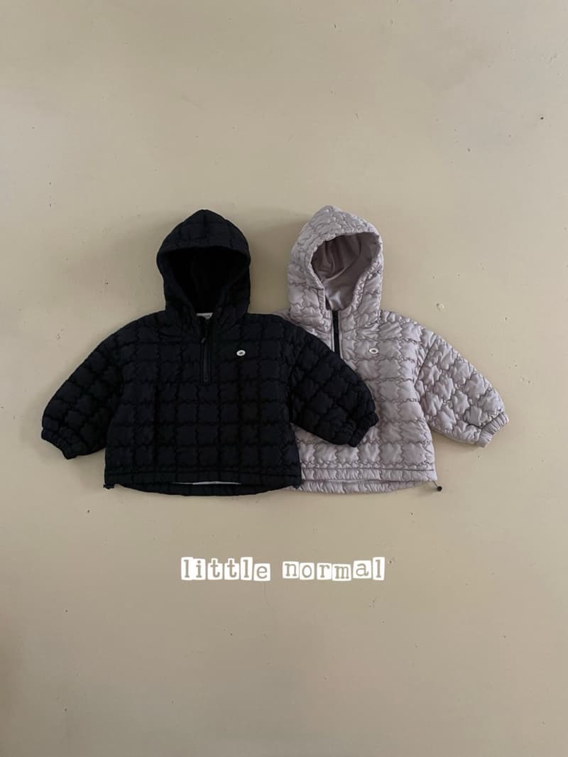 Little Normal - Korean Children Fashion - #Kfashion4kids - Embossed Hood Top