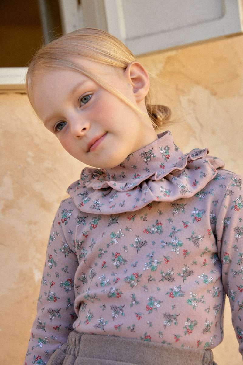 Lolobole - Korean Children Fashion - #kidsshorts - Neck Frill Turtleneck Tee - 9