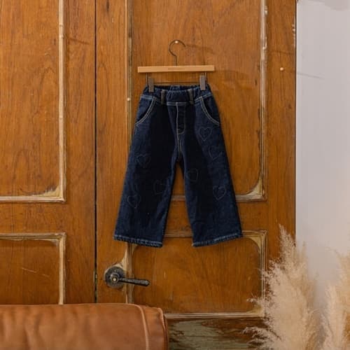 London I - Korean Children Fashion - #toddlerclothing - Heart Denim Pants