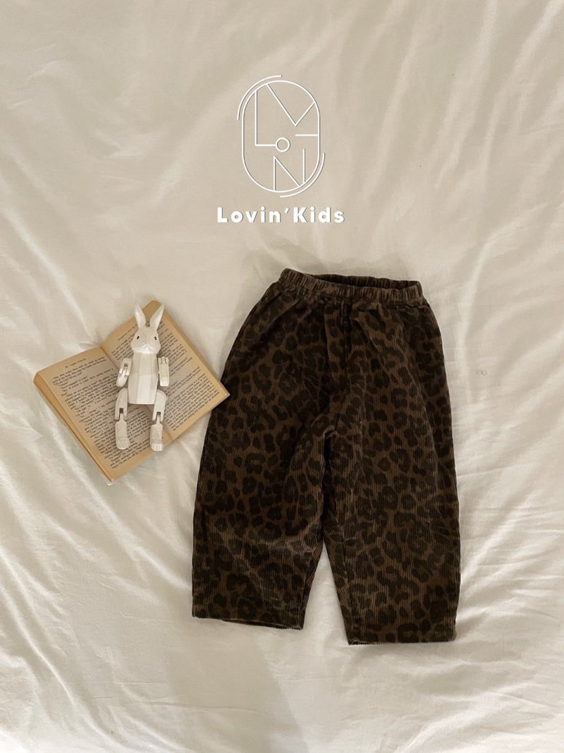 Lovin - Korean Children Fashion - #littlefashionista - Leopard Corduroy Pants - 4