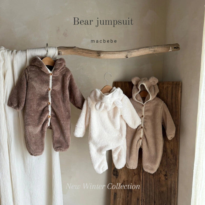 Mac - Korean Baby Fashion - #babyclothing - Bear All-in-one - 2
